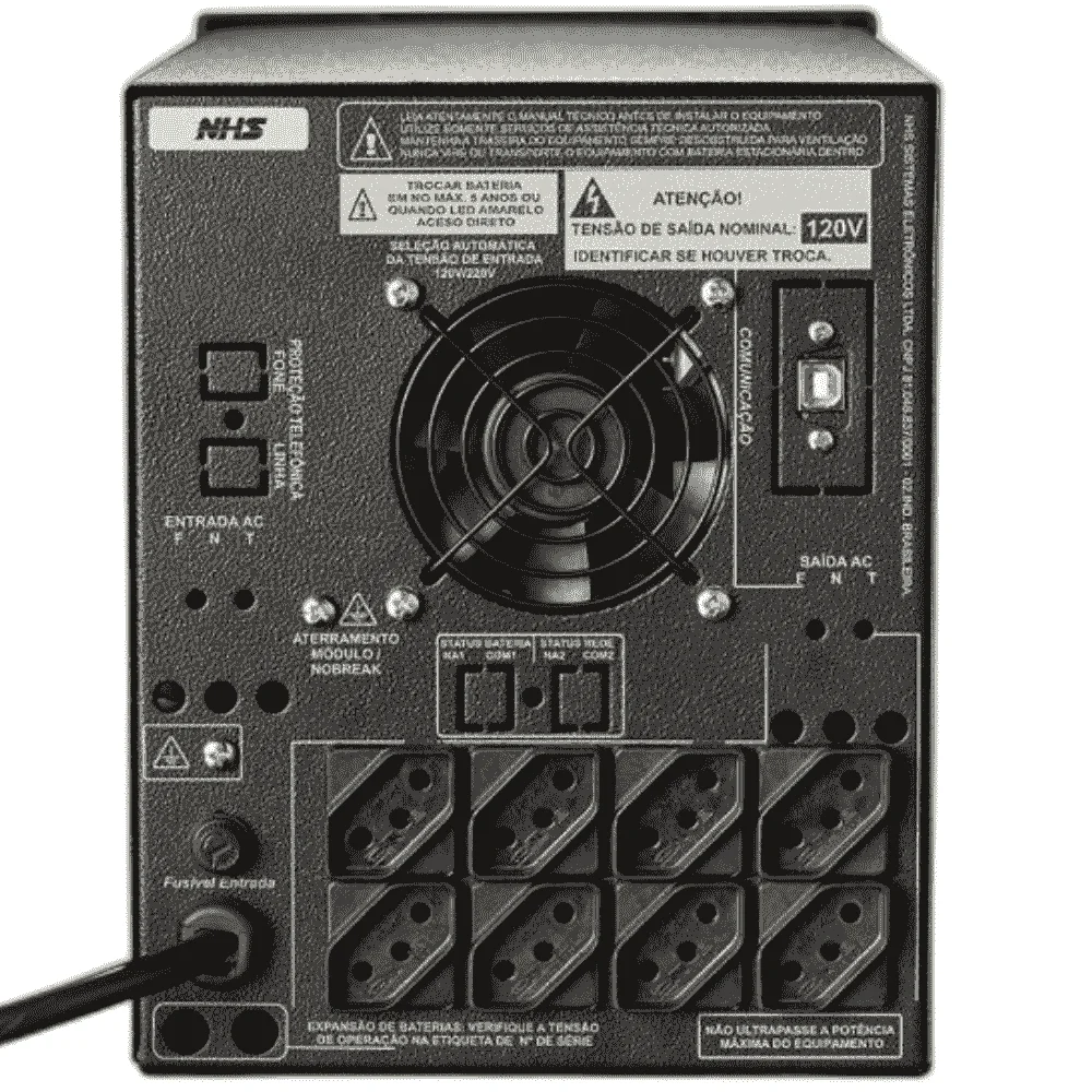 Nobreak Nhs Premium Pdv Senoidal Gii 1000va Ent, Bivolt S.120v Ou 220v,3x7ah Eng Usb - 91.a1.010000