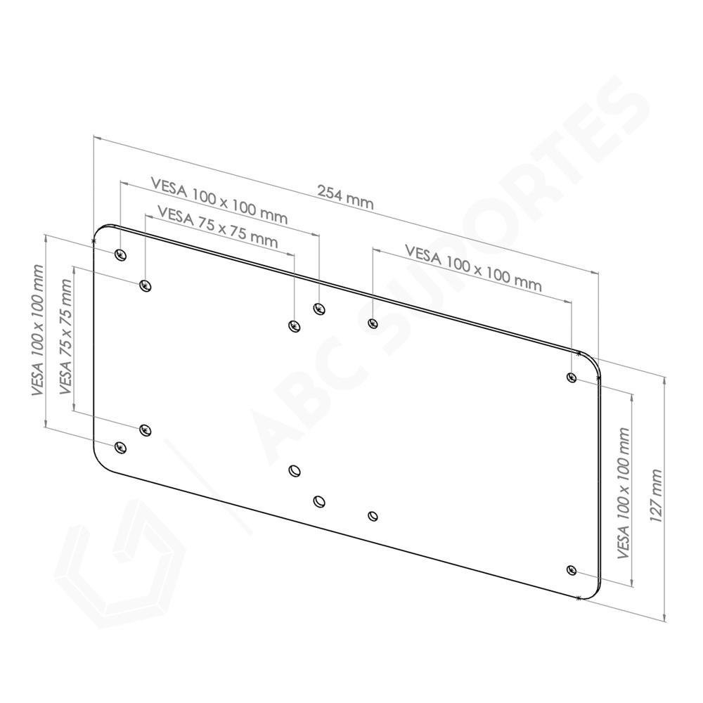 Imagem 3 de 4 do produto Suporte Vesa Extensor Lateral Para Intel Nuc