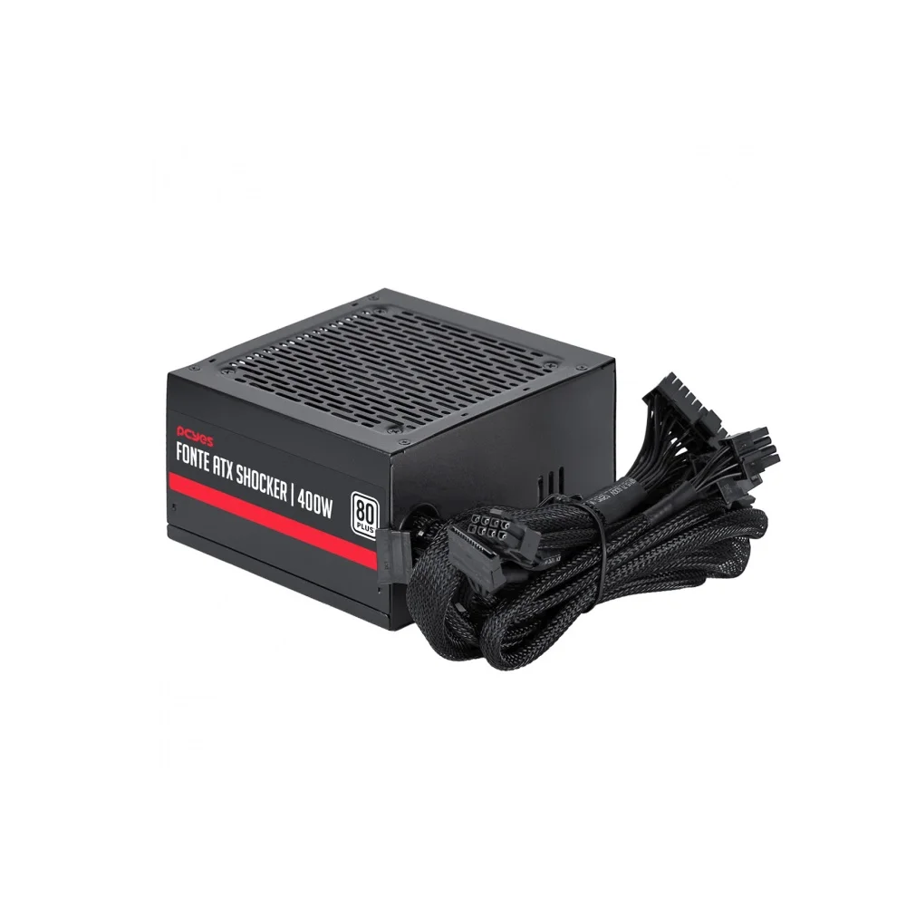 Imagem 2 de 4 do produto Fonte De Alimentação Pcyes Schocker 400w, 80 Plus, White Pfc Ativo C/cabo