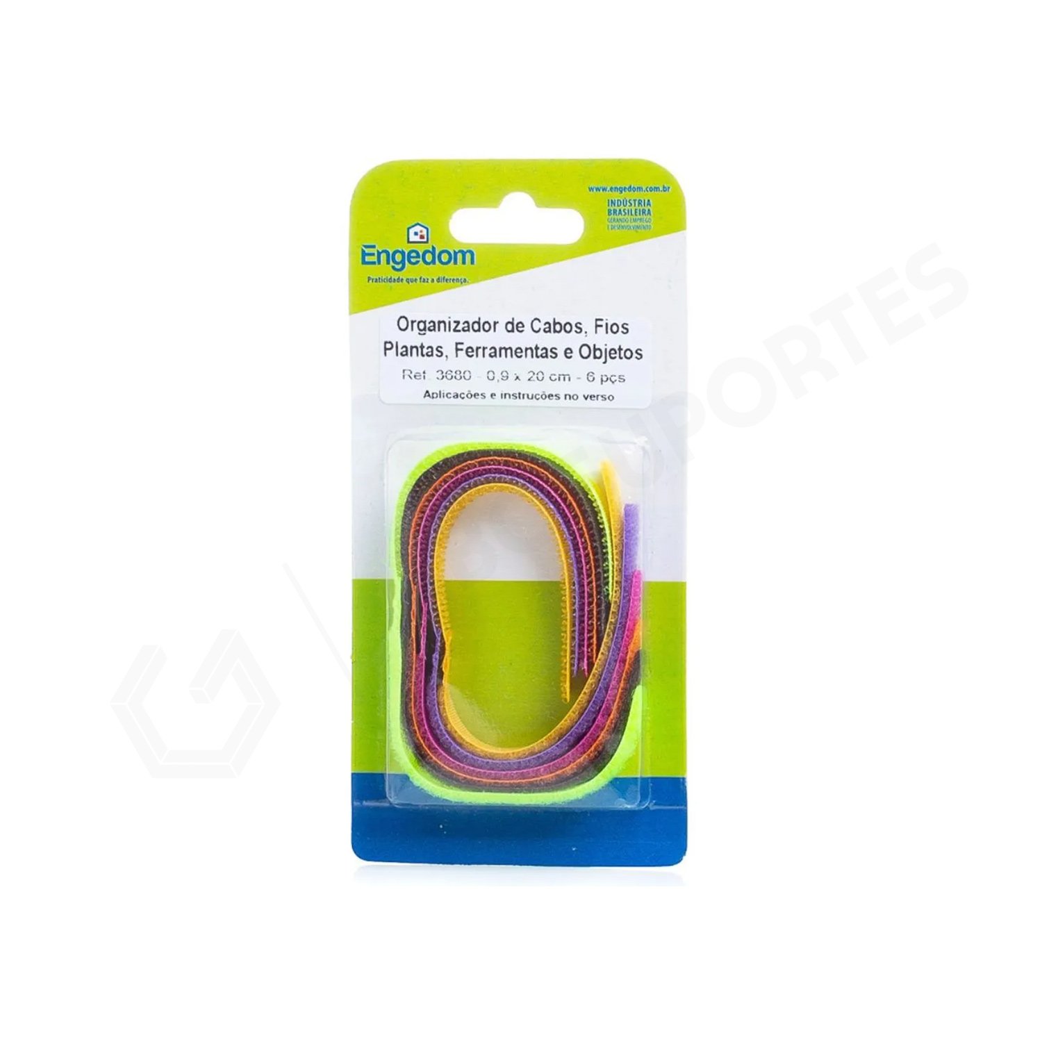 Organizador De Cabos 0,9 X 20 Cm - Engedom 3680