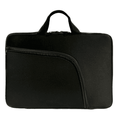 Capa Case Notebook Com Bolso, Slim, Prática Reforçada, Ziper Duplo, Preto - 10 Polegadas