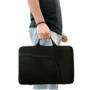 Capa Case Notebook Com Bolso, Slim, Prática Reforçada, Ziper Duplo, Preto - 17 Polegadas