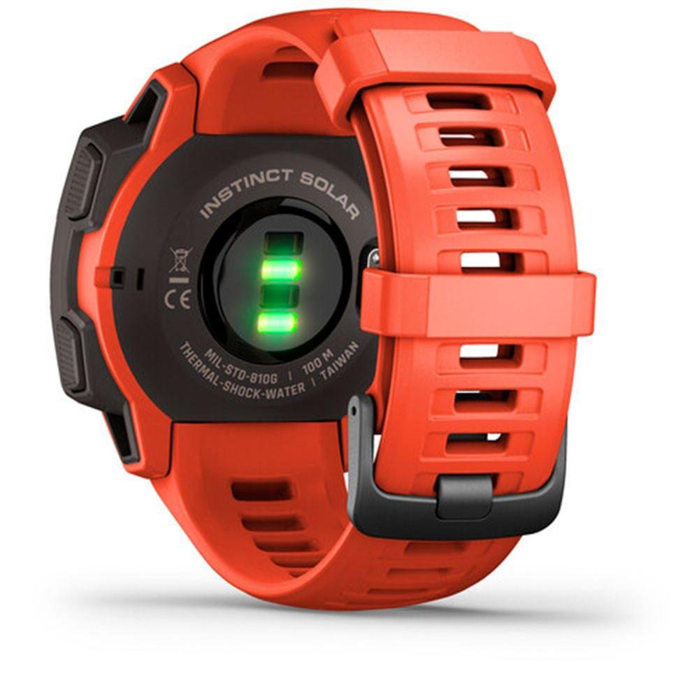 Smartwatch Garmin Instinct Solar Flame Red KaBuM