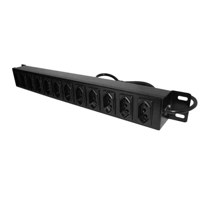 Régua P/ Rack Max Eletron, 12 Tomadas, 10Ah, Cabo 1.10M - 4590