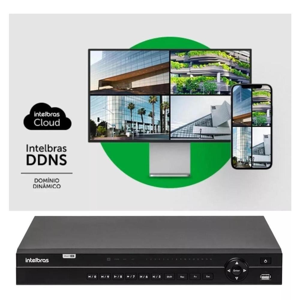 Imagem 5 de 5 do produto Gravador De Vídeo Intelbras Mhdx 1232, 32 Canais + HD 3TB - Para Câmeras De Segurança