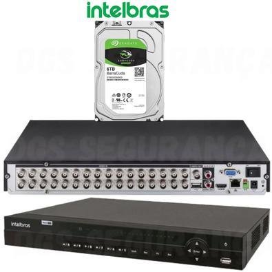 Gravador De Vídeo Intelbras Mhdx 1232, 32 Canais + HD 6TB -  Para Câmeras De Segurança