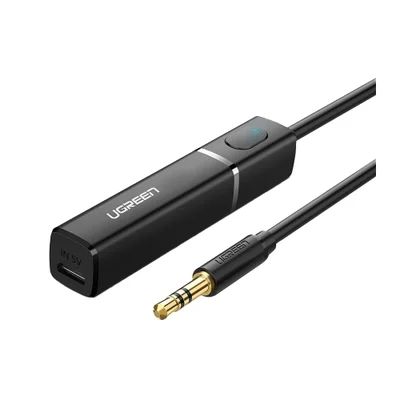 Adaptador Ugreen, Bluetooth 5.0, Transmissor Áudio 3.5mm, Preto