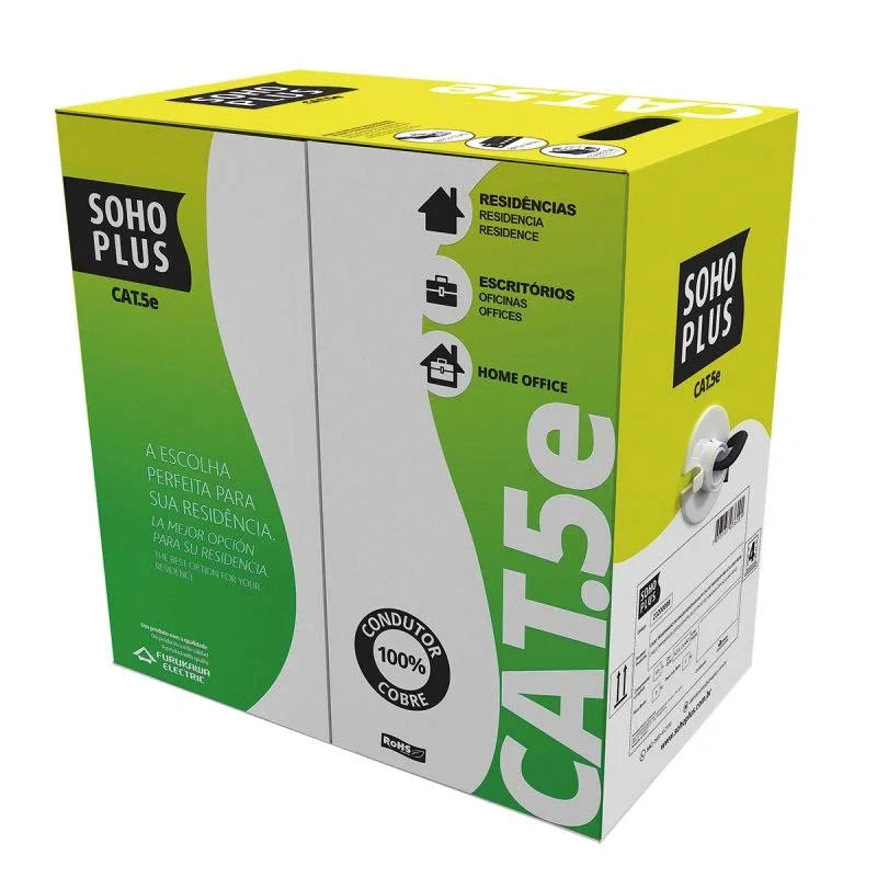 Cabo De Rede Cat.5e U/utp Furukawa Sohoplus, CMX, 305 Metros, Preto - 23200174