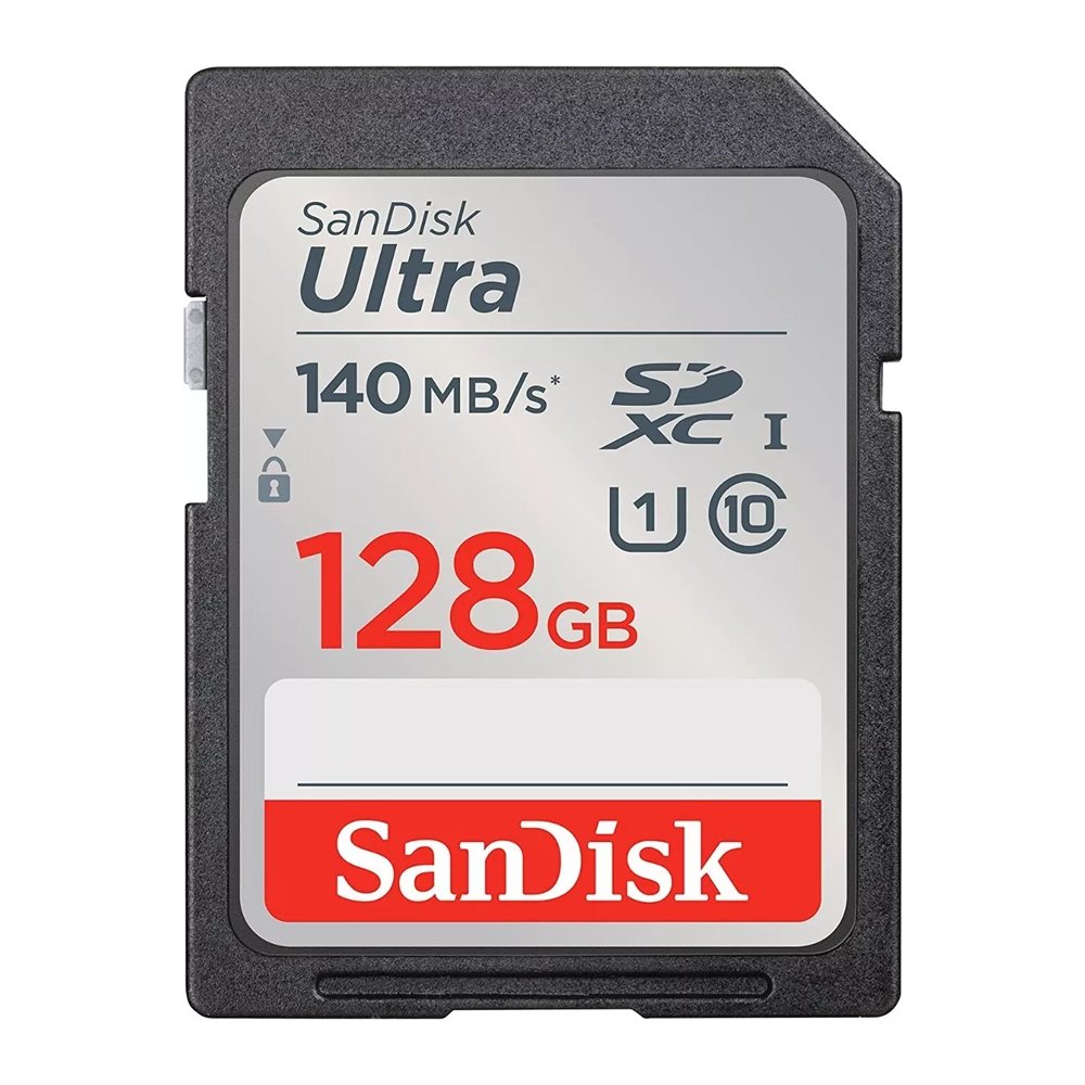 Cartão De Memória Sandisk, 128GB, Cartão Sd Ultra, 140mbs C10