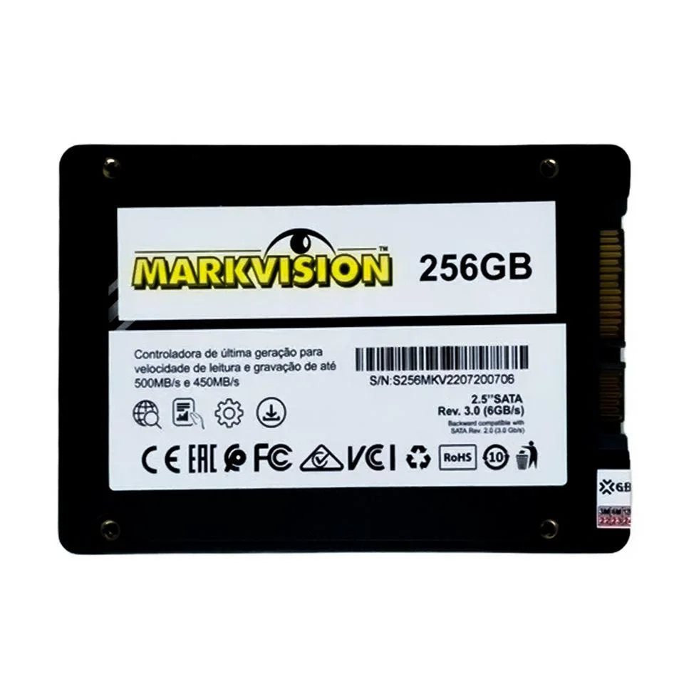 Imagem 2 de 4 do produto SSD Markvision 256GB, Smark Sata Iii 2,5 - Smark17/256g