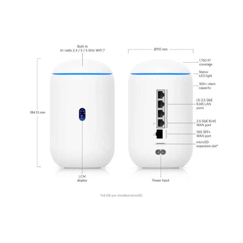 Roteador Ubiquiti UDR Unifi Os Dream Router Wifi