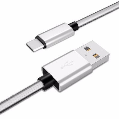 Cabo Carregador Nohon Rápido USB Tipo C, 1 Metro, Reforçado, Cinza