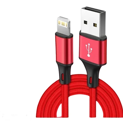 Cabo USB Nohon Compatível Phone 5, 6, 7, 8 Plus, S, X, Xr, Xs, 11 pro, Ipad - Vermelho
