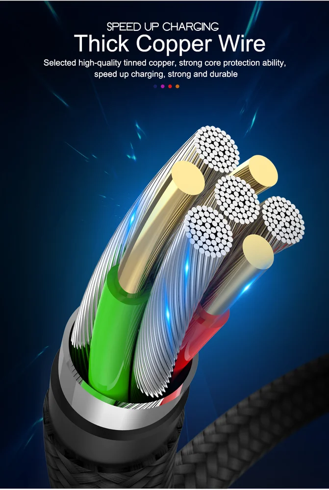 Imagem 2 de 5 do produto Cabo USB Nohon Compatível Phone 5, 6, 7, 8 Plus, S, X, Xr, Xs, 11 pro, Ipad - Vermelho