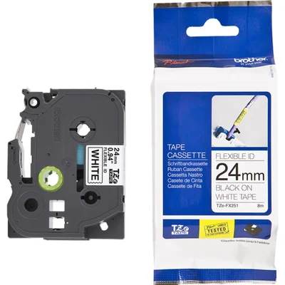 Fita Brother Preto, branco Para Rotuladores - Tzefx251