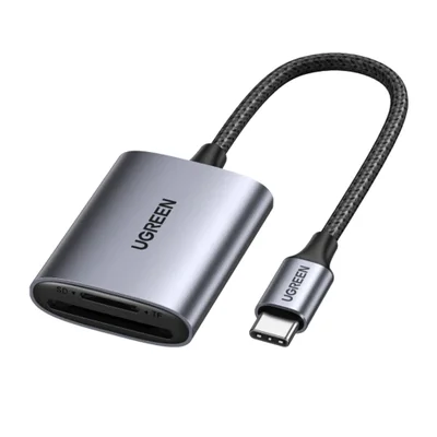 Leitor Cartão Memória Ugreen, USB C, Para Cartão Micro Sd E Sd