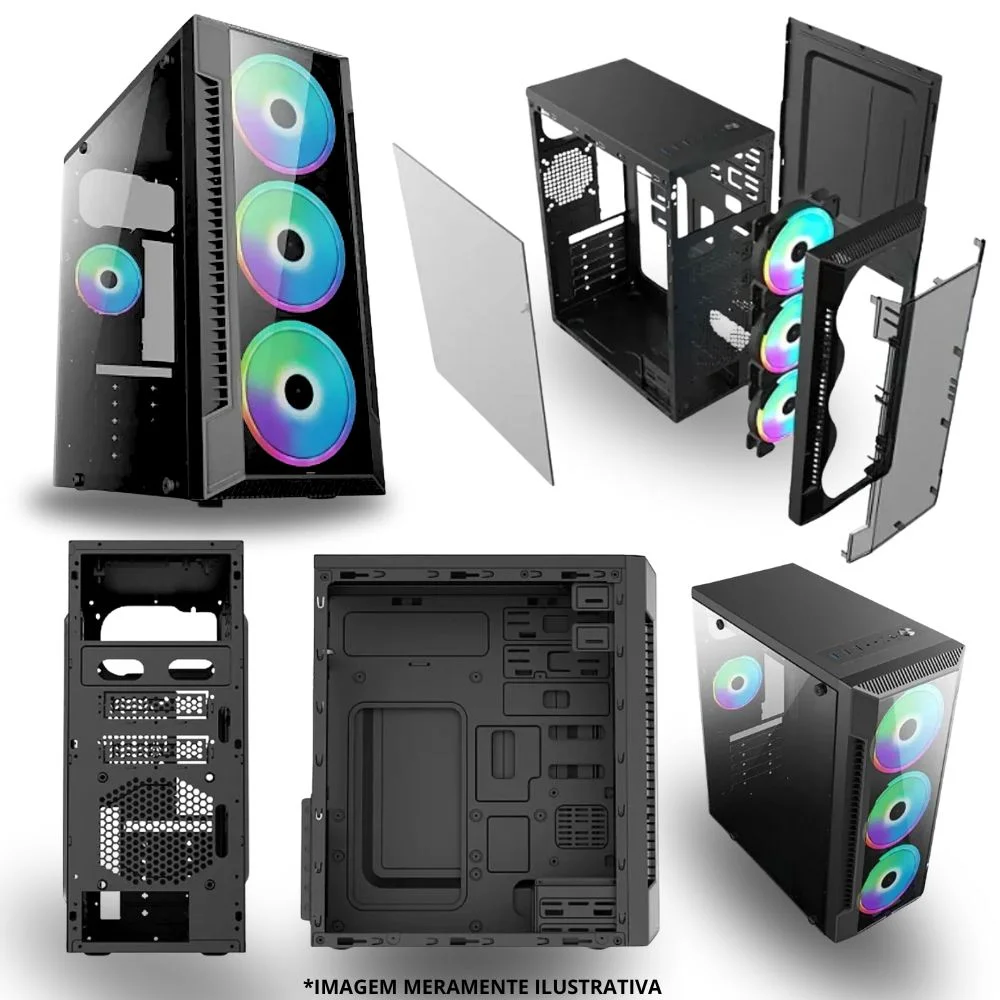 PC Gamer Tob, AMD Ryzen 5, 8GB, SSD 240GB, Windows 10 Pro Trial + Teclado/Mouse, Mouse Pad, Headset - view 4
