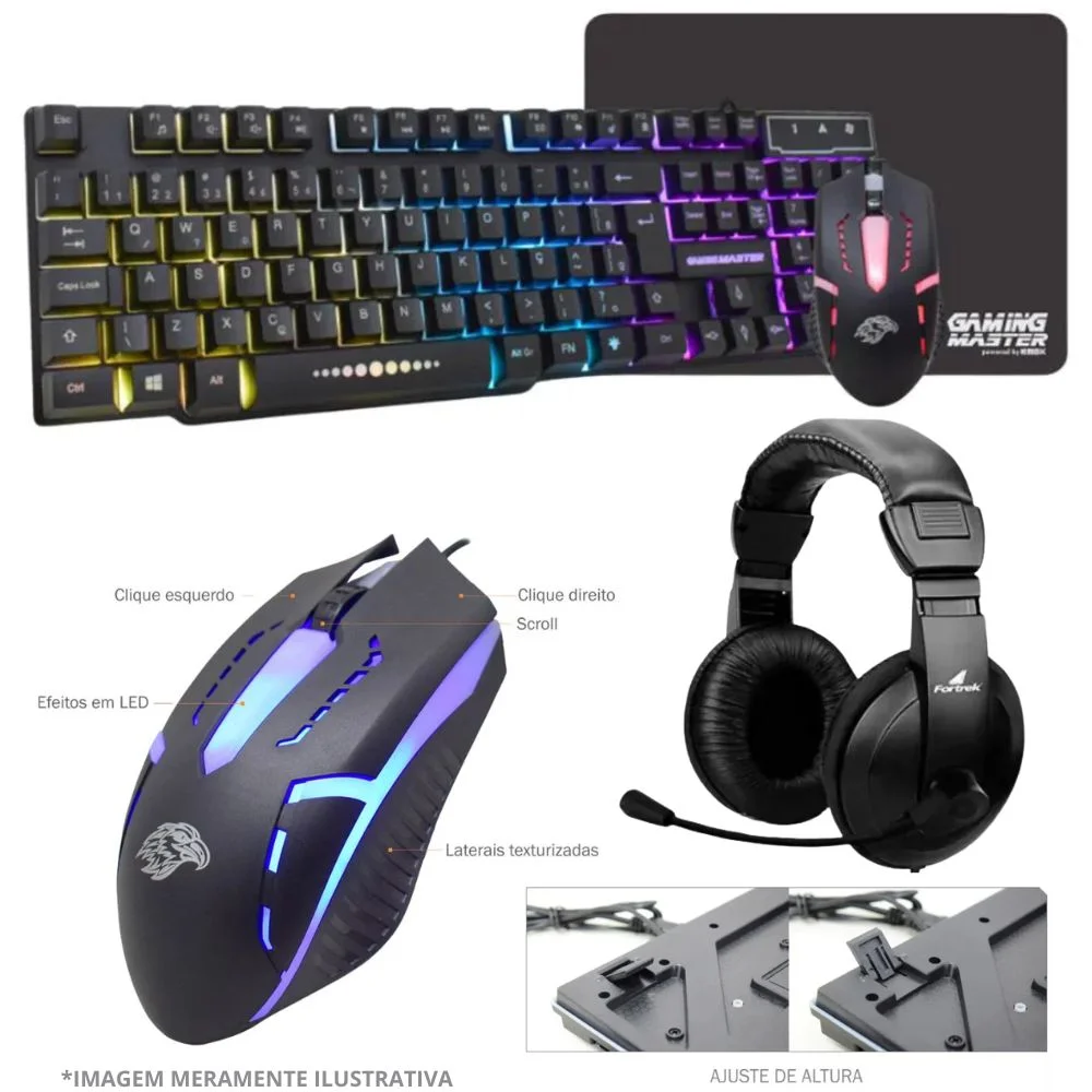 Computador Gamer Tob, AMD Ryzen 5-4600g, 8GB, SSD 240GB, Windows 10 Pro Trial + Monitor 23" + Teclado/Mouse, Mouse Pad, Headset - view 2