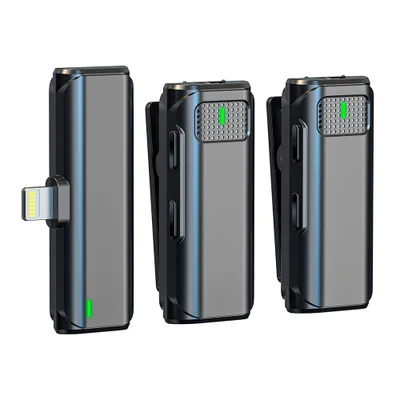Microfone De Lapela Vimai V8-l-2, P/dispositivos Ios, Preto