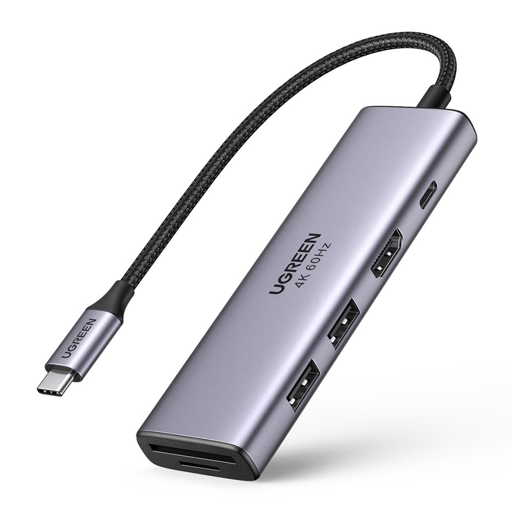 Adaptador Hub  Ugreen, USB, C 3.0,6 Em 1, Porta Carregamento, Pd