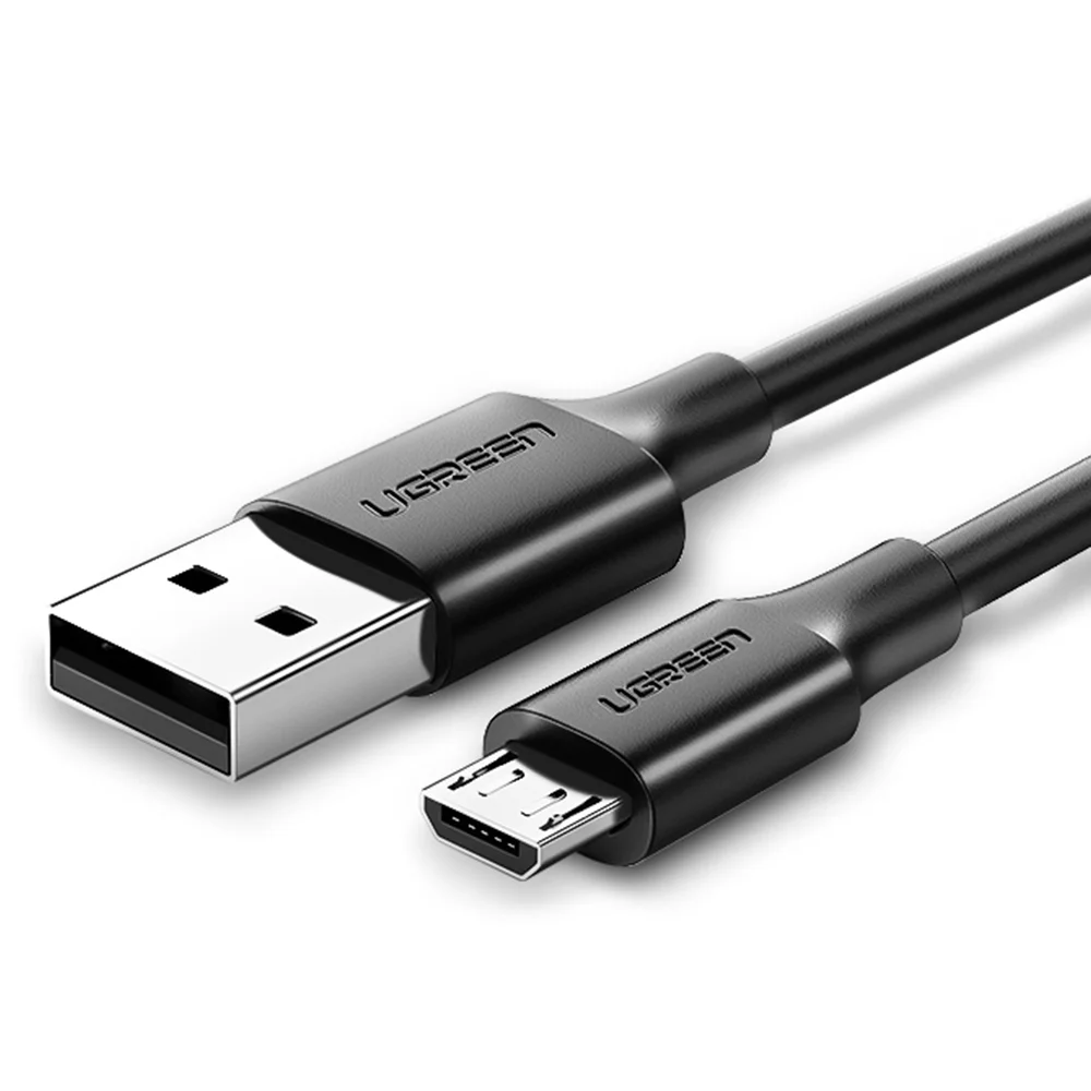 Imagem 2 de 5 do produto Cabo USB 2.0 Ugreen, Para Micro USB, Macho, 1 Metros, Preto