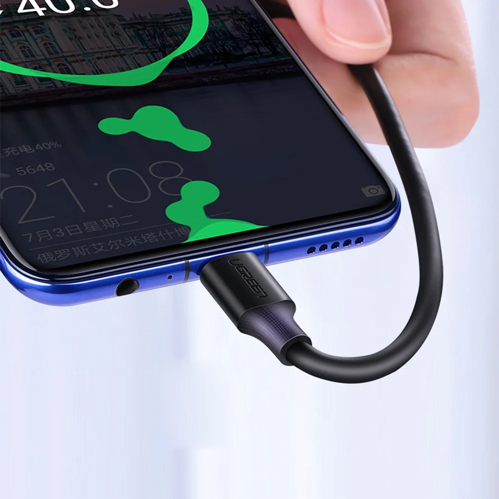 Imagem 5 de 5 do produto Cabo USB 2.0 Ugreen, Para Micro USB, Macho, 1 Metros, Preto