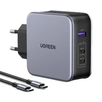 Carregador De Parede Ugreen, USB A/c 140w P/android Ios, Preto