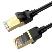 Cabo De Rede Ugreen, Cat 7, Rj45 Ethernet, Macho 0.5m, Preto