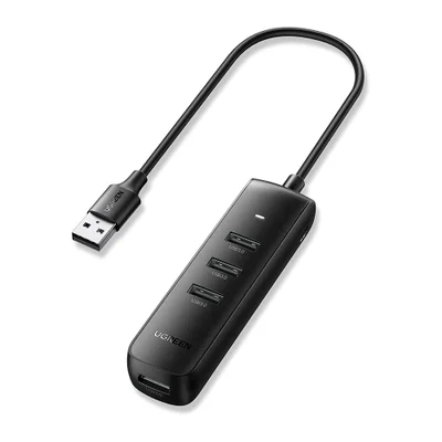 Adaptador Hub Ugreen, USB 3.0, Com Porta Alimentação, Micro USB