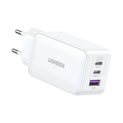 Carregador Rápido Pd Gan Ugreen Nexode, 2 USB C+1 USB A 65w