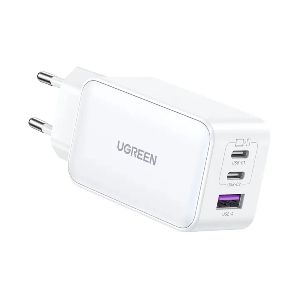Carregador Rápido Pd Gan Ugreen Nexode, 2 USB C+1 USB A 65w