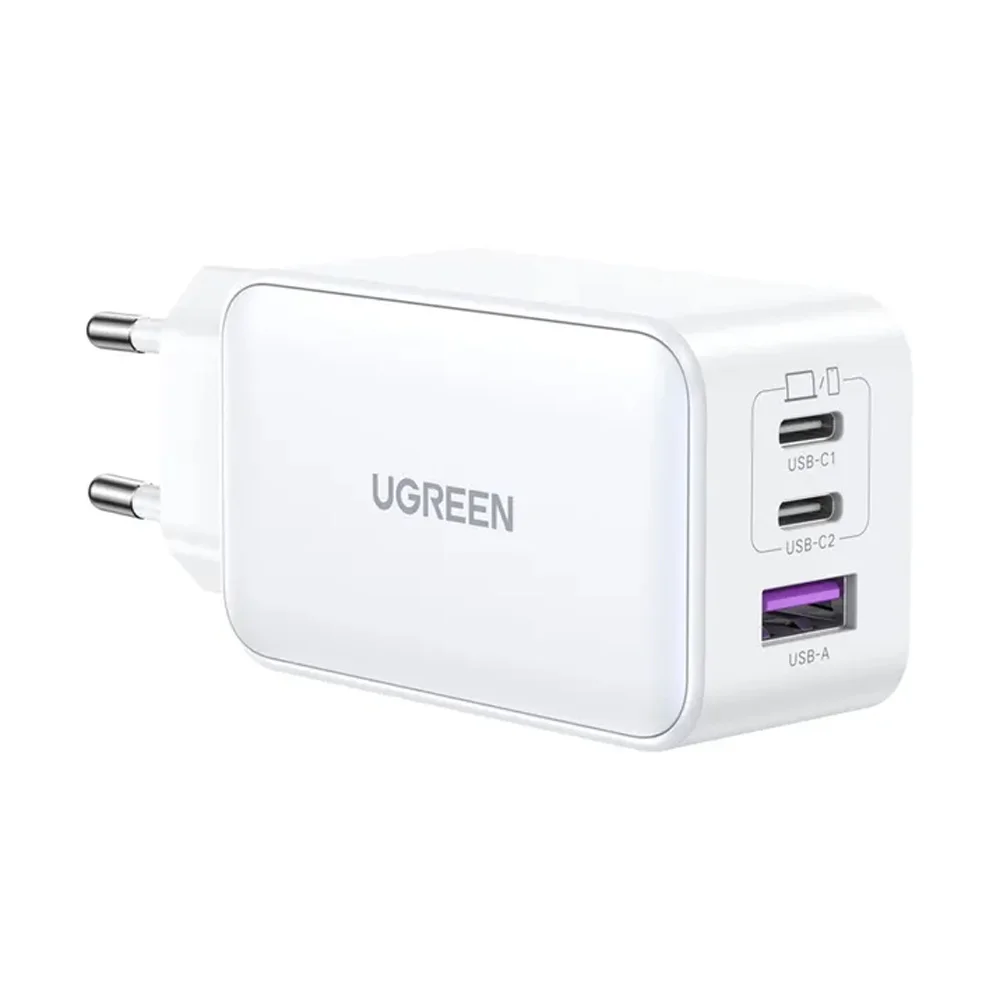 Imagem 2 de 4 do produto Carregador Rápido Pd Gan Ugreen Nexode, 2 USB C+1 USB A 65w
