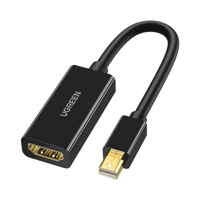 Adaptador Ugreen Mini Displayport, Macho P/ HDMI Fêmea, Preto