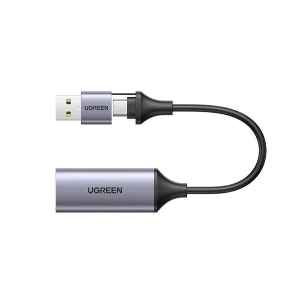 Imagem 3 de 4 do produto Adaptador De Vídeo Ugreen, HDMI Femêa Para USB A/C Macho, Preto