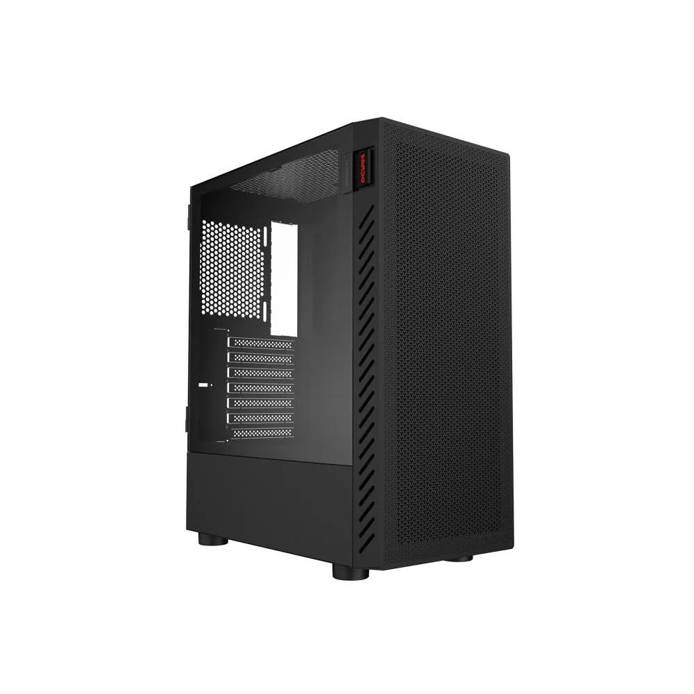 Gabinete Gamer Pcyes Bolter Black Vulcan, Lateral Em Vidro - Gbbvpbr