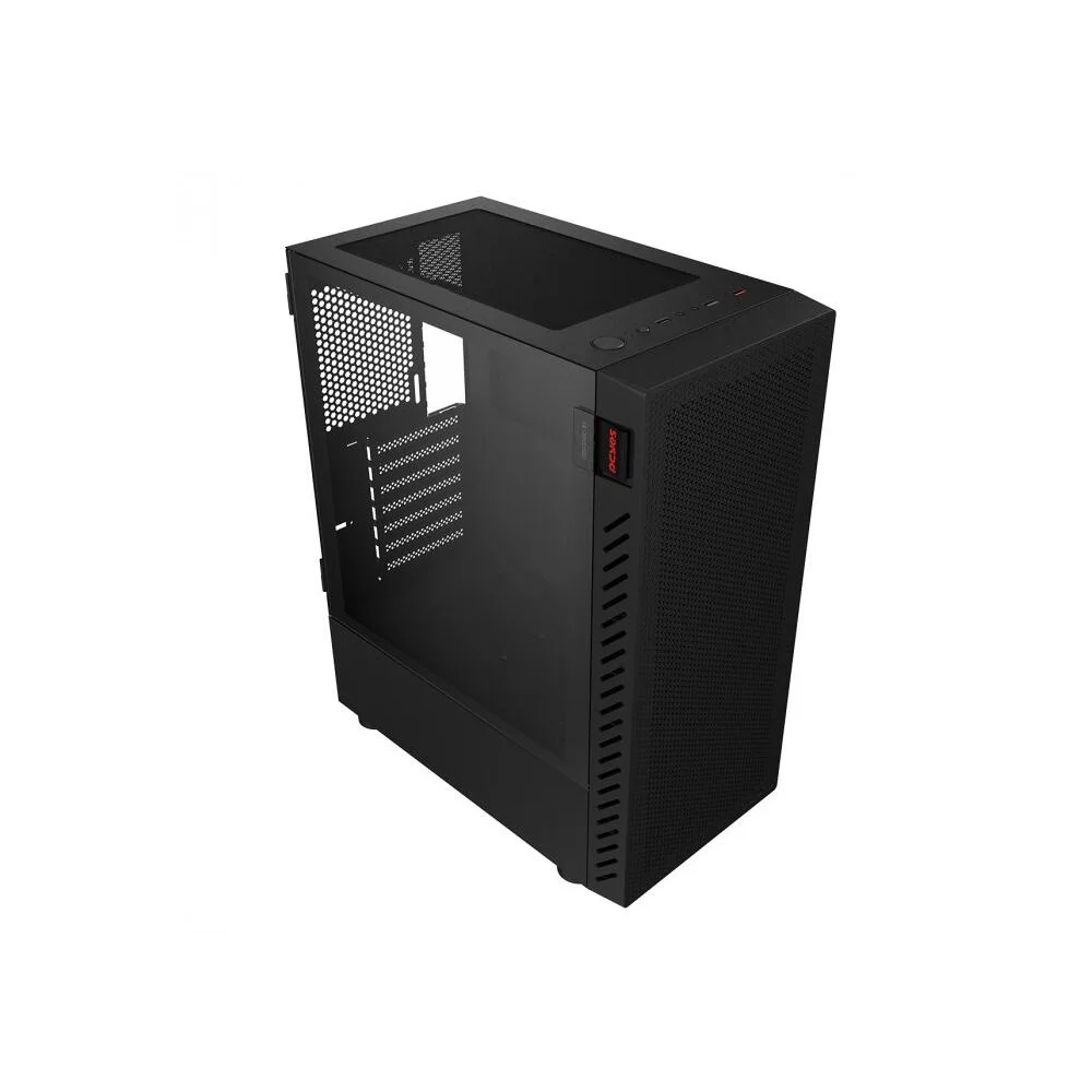Imagem 3 de 5 do produto Gabinete Gamer Pcyes Bolter Black Vulcan, Lateral Em Vidro - Gbbvpbr
