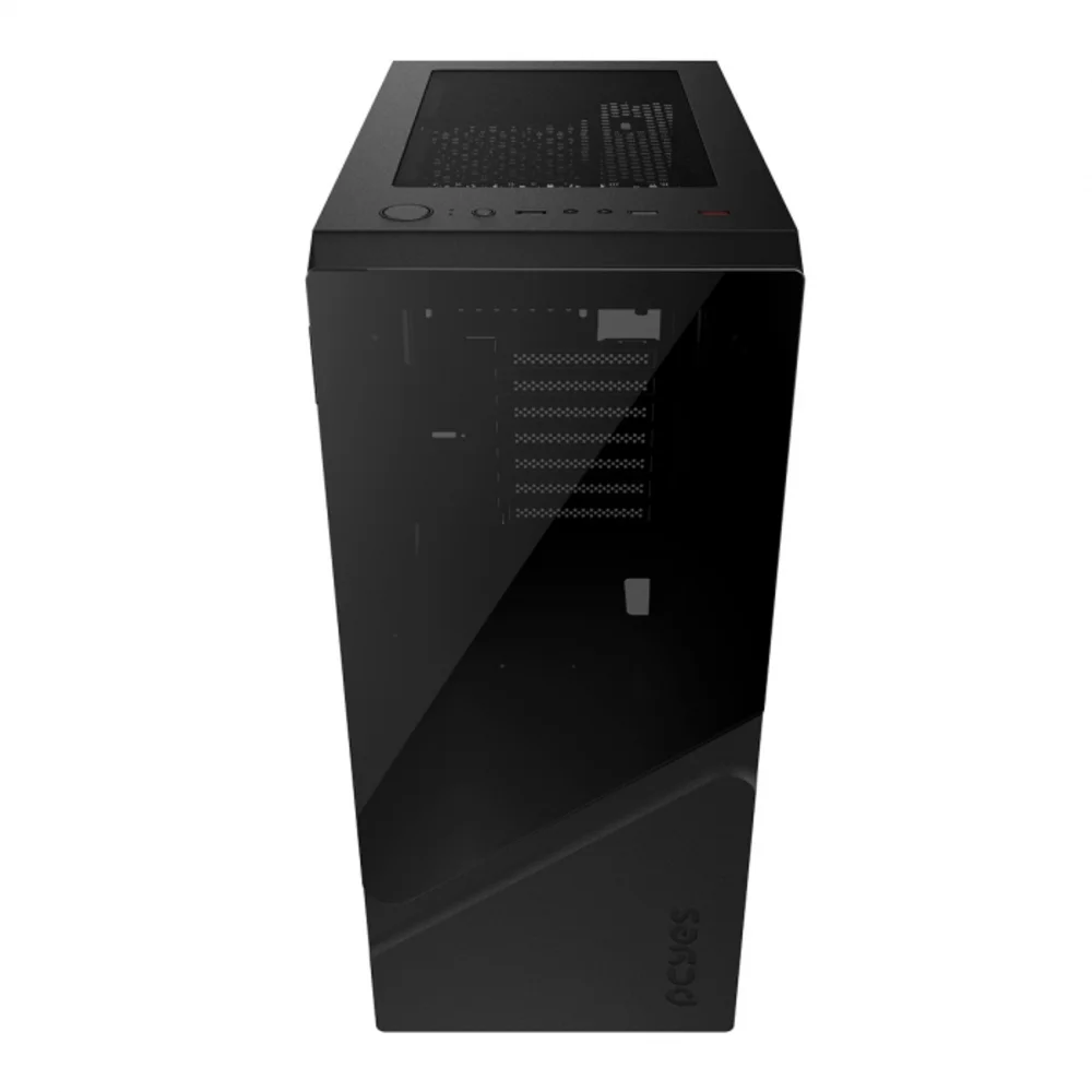 Imagem 4 de 5 do produto Gabinete Gamer Pcyes Set Black Vulcan, Lateral Em Vidro - Gsbvpbr