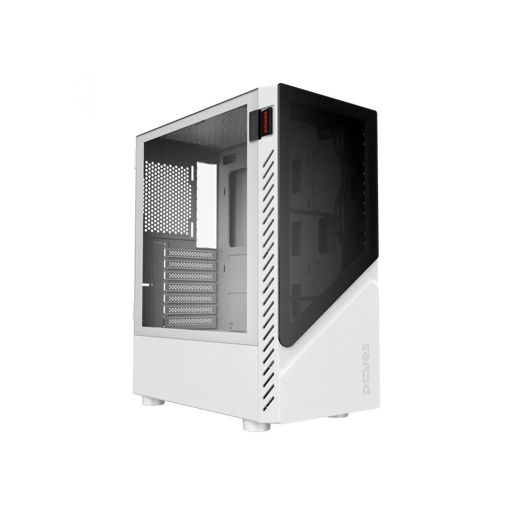 Gabinete Gamer Pcyes Set White Ghost-lateral Em Vidro - gswgpbr