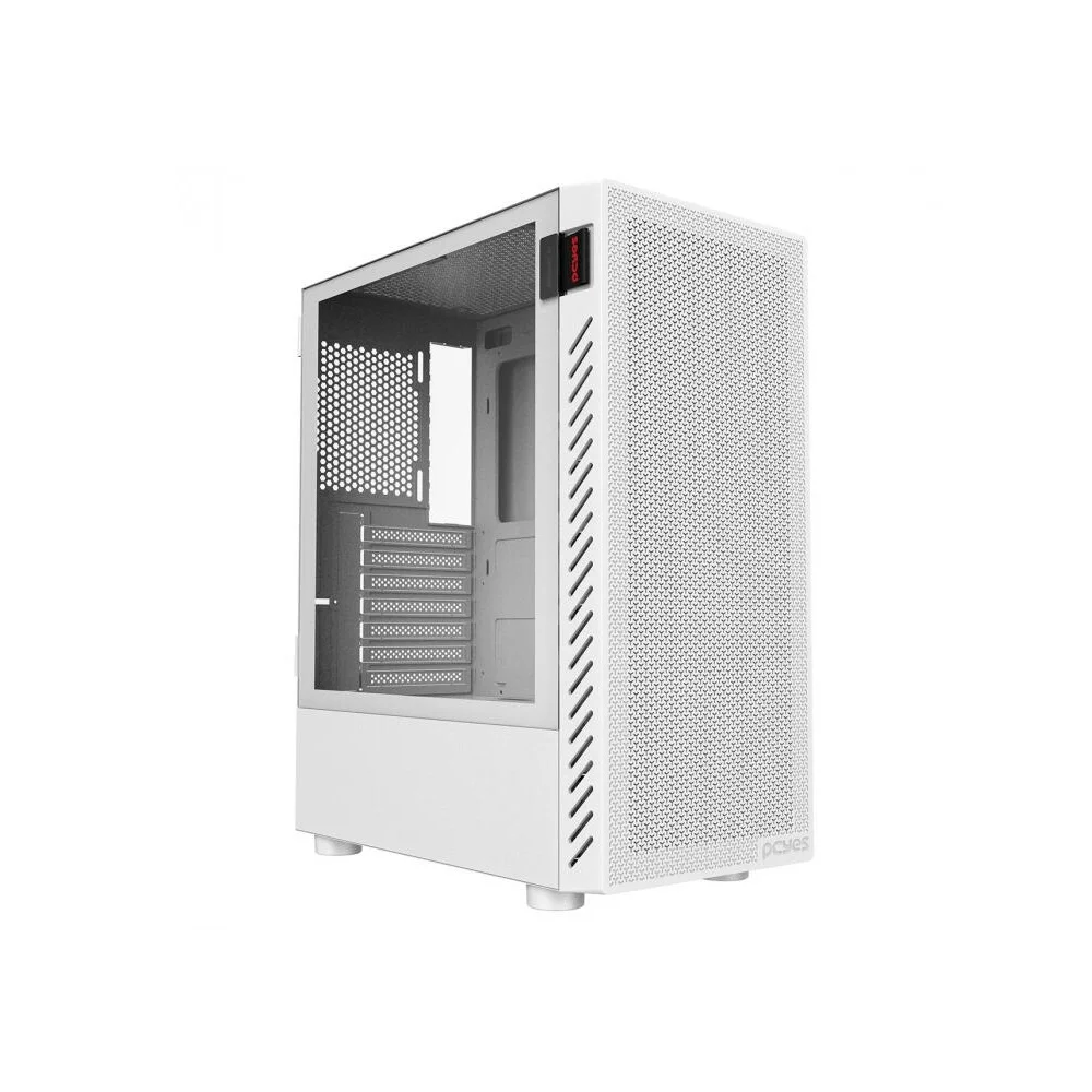 Gabinete Gamer Pcyes Bolter White Ghost, Lateral Em Vidro