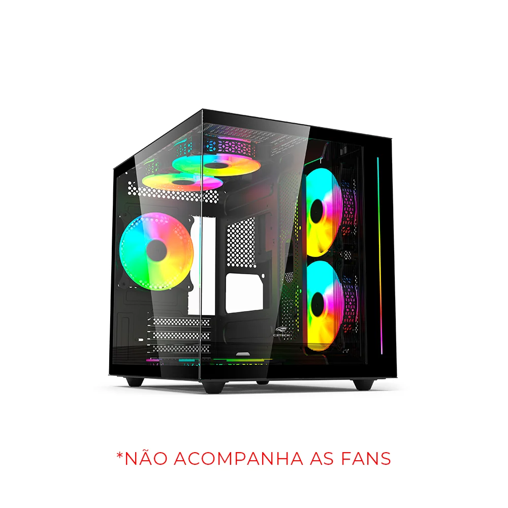 Imagem 3 de 5 do produto Gabinete Aquarius Sem Fonte C3tech Gaming - Mt-g810bk