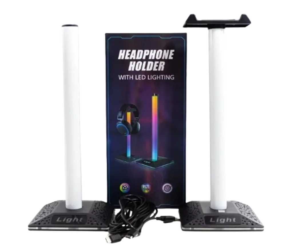 Imagem 2 de 4 do produto Suporte Para Fone De Ouvido Headset Gamer Vlx, RGB, USB