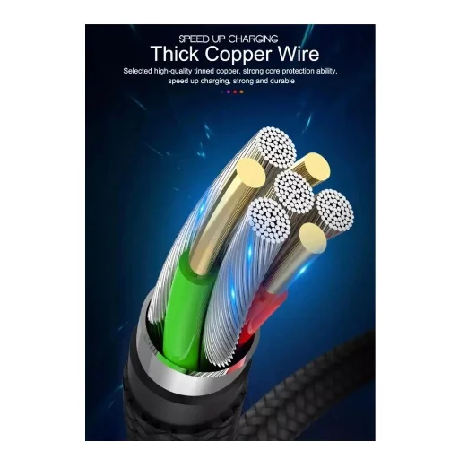 Imagem 2 de 5 do produto Cabo USB Compatível Phone 5, 6, 7, 8 Plus, S, X, Xr, Xs 11pro, Cinza