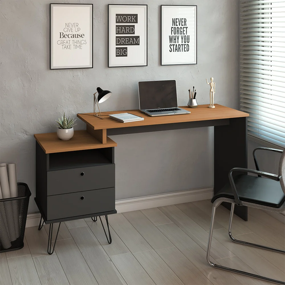 Imagem 3 de 5 do produto Escrivaninha Artany Plus, 2 Gavetas