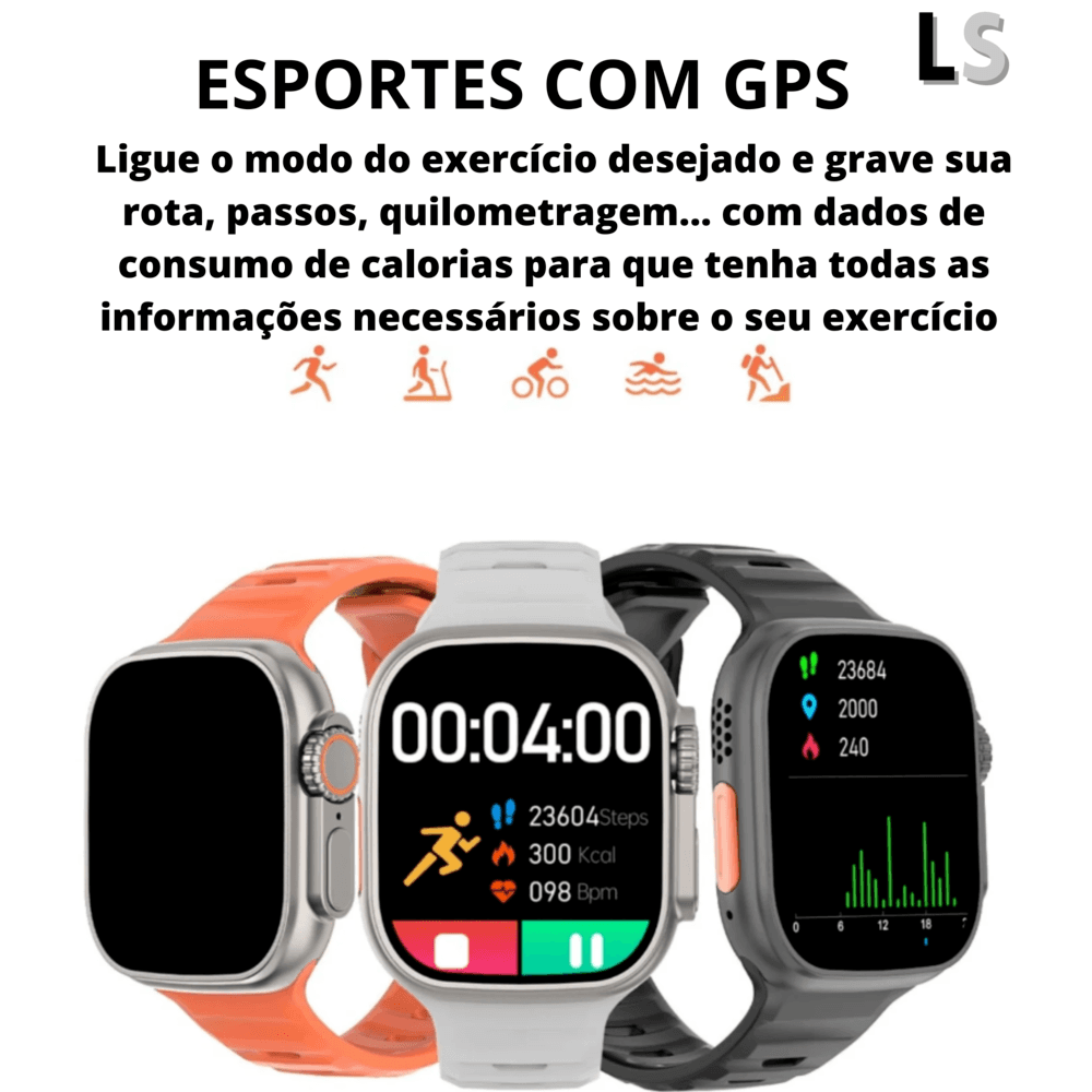 Smartwatch X8 Ultra Serie 8 Nfc KaBuM