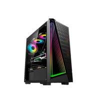 Gabinete Gamer Black Neon, Mid Tower, Vidro Temperado, RGB, C/ 3 Fans