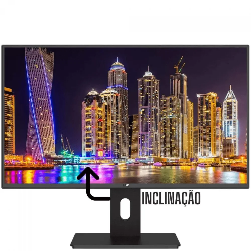 Monitor 3green 24", FULL HD, 75Hz, 2Ms, HDMI, Led Ergonômico, Ajuste De Altura, Rotação Vertical E Horizontal, Inclinação, Widescreen Monitor 3green 24", FULL HD, 75Hz, 2Ms, HDMI, Led Ergonômico, Ajuste De Altura, Rotação Vertical E Horizontal, Inclinação, Widescreen