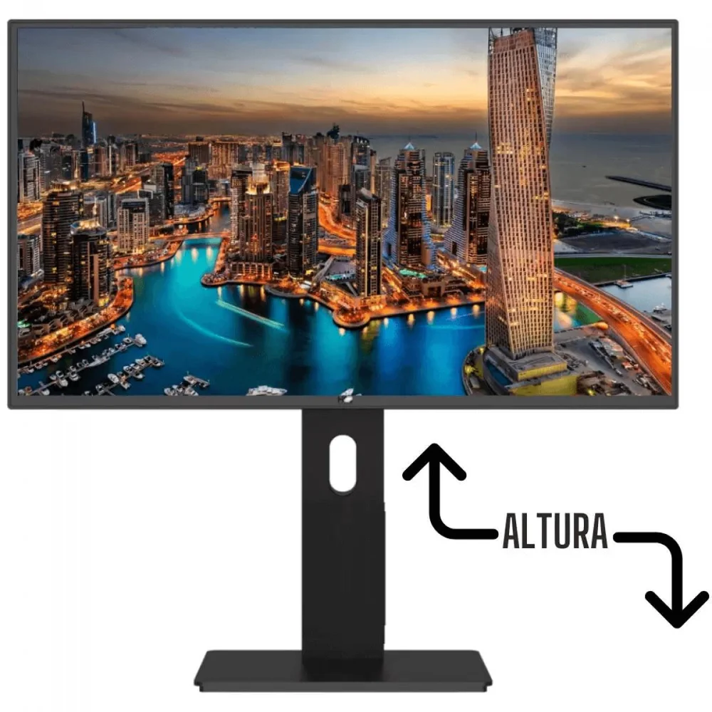 Monitor 3green 24", FULL HD, 75Hz, 2Ms, HDMI, Led Ergonômico, Ajuste De Altura, Rotação Vertical E Horizontal, Inclinação, Widescreen Monitor 3green 24", FULL HD, 75Hz, 2Ms, HDMI, Led Ergonômico, Ajuste De Altura, Rotação Vertical E Horizontal, Inclinação, Widescreen
