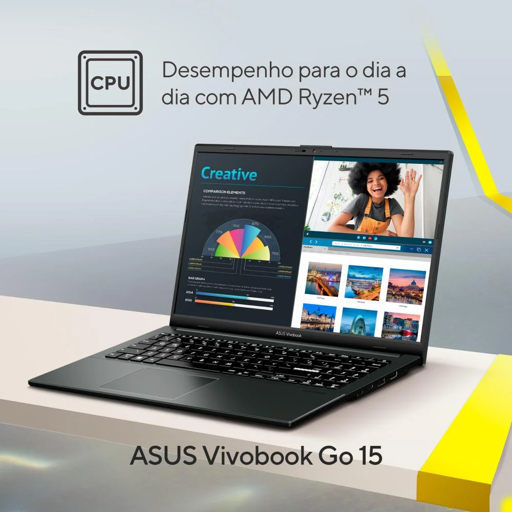 Notebook Asus Vivobook Go 15 E1504faNj836w KaBuM