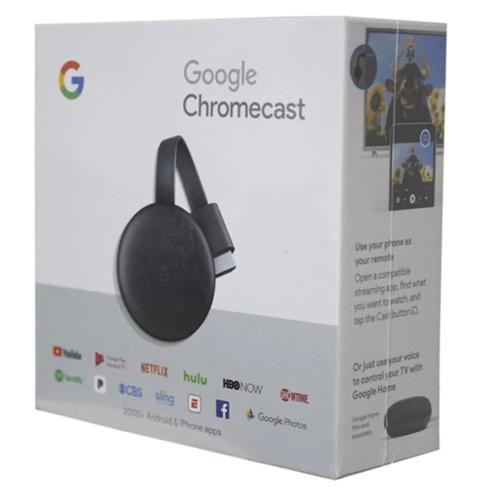 Chromecast 3 Google Full HD Com Wifi KaBuM
