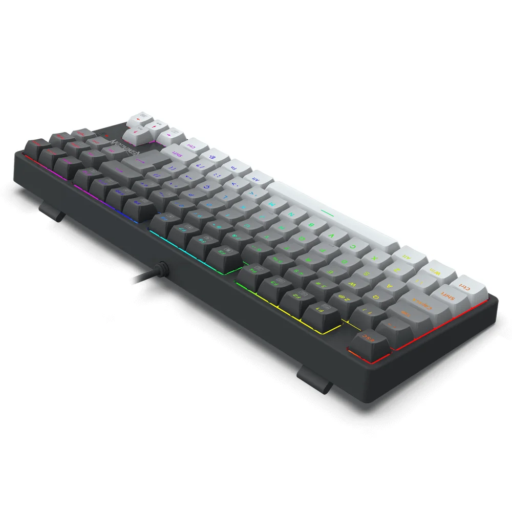 Imagem 3 de 5 do produto Teclado Mecanico Usb Gamer, Daksa Rgb Switch Brown Redragon, Preto E Cinza - K576gg-rgb